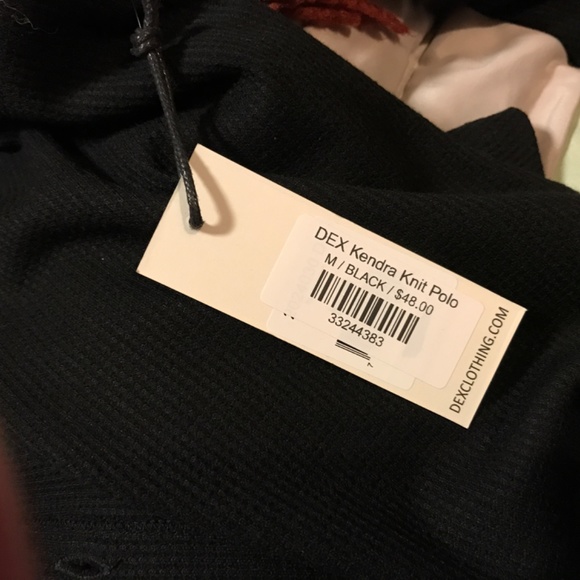 Black Dex button up crop top long sleeve - Picture 3 of 3